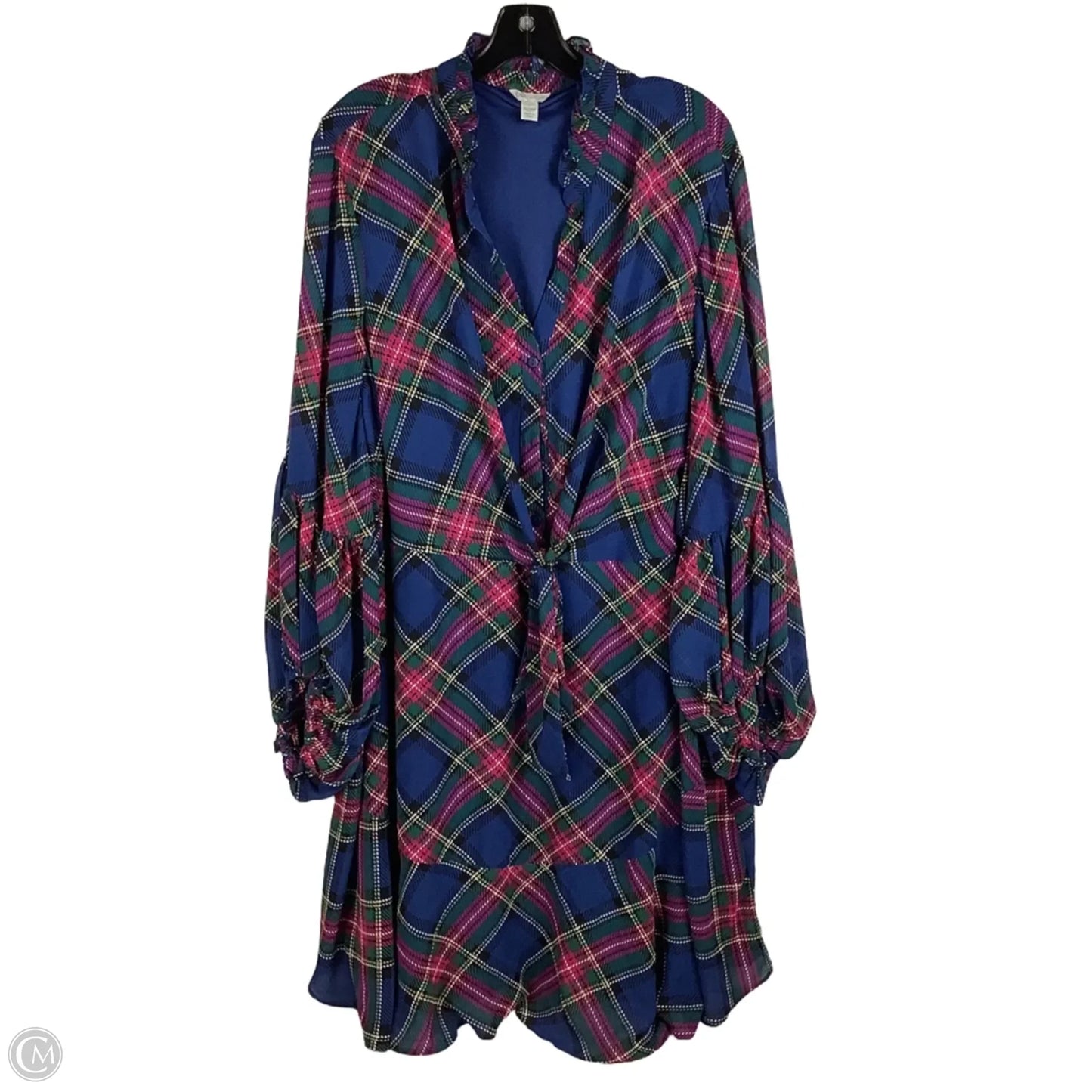 Dress Party Short By Cato In Plaid Pattern, Size: 4x (26/28)