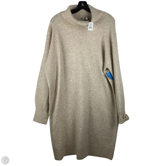 Dress Sweater By Loft In Cream, Size: Xl