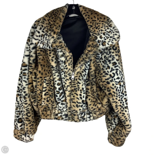 Jacket Faux Fur & Sherpa By No Boundaries In Animal Print, Size: Xl