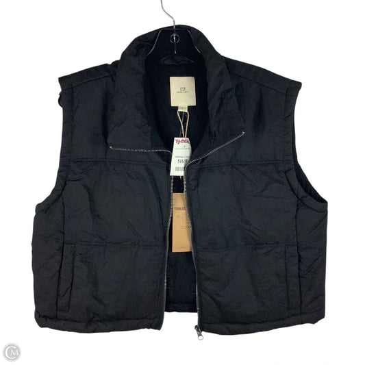 Vest Puffer & Quilted By Thread And Supply In Black, Size: L