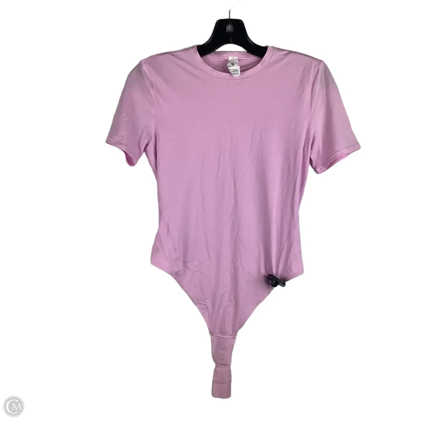 Athletic Top Short Sleeve By Lululemon In Pink, Size: M
