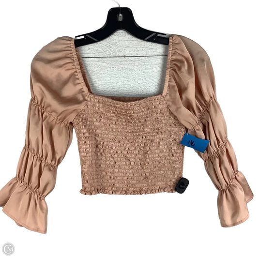 Top Long Sleeve By Free People In Pink, Size: S