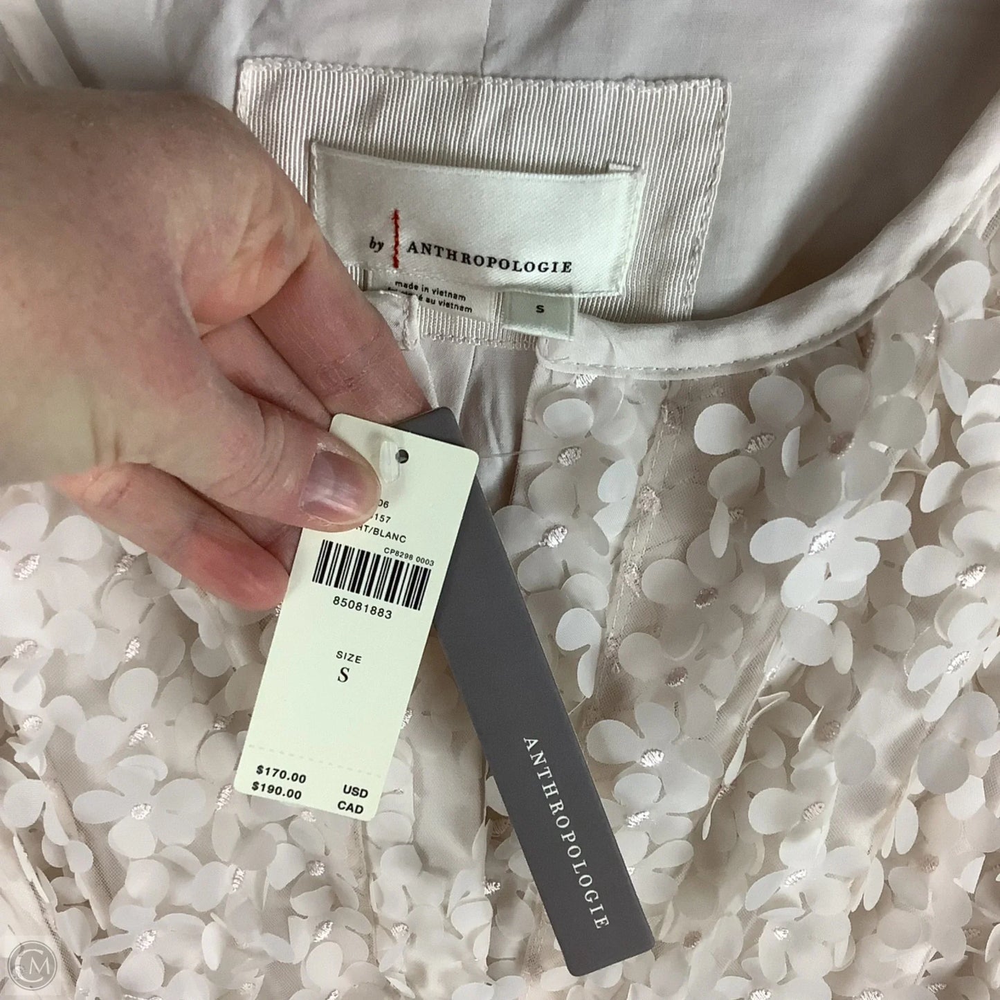 Dress Party Short By Anthropologie In Cream, Size: S