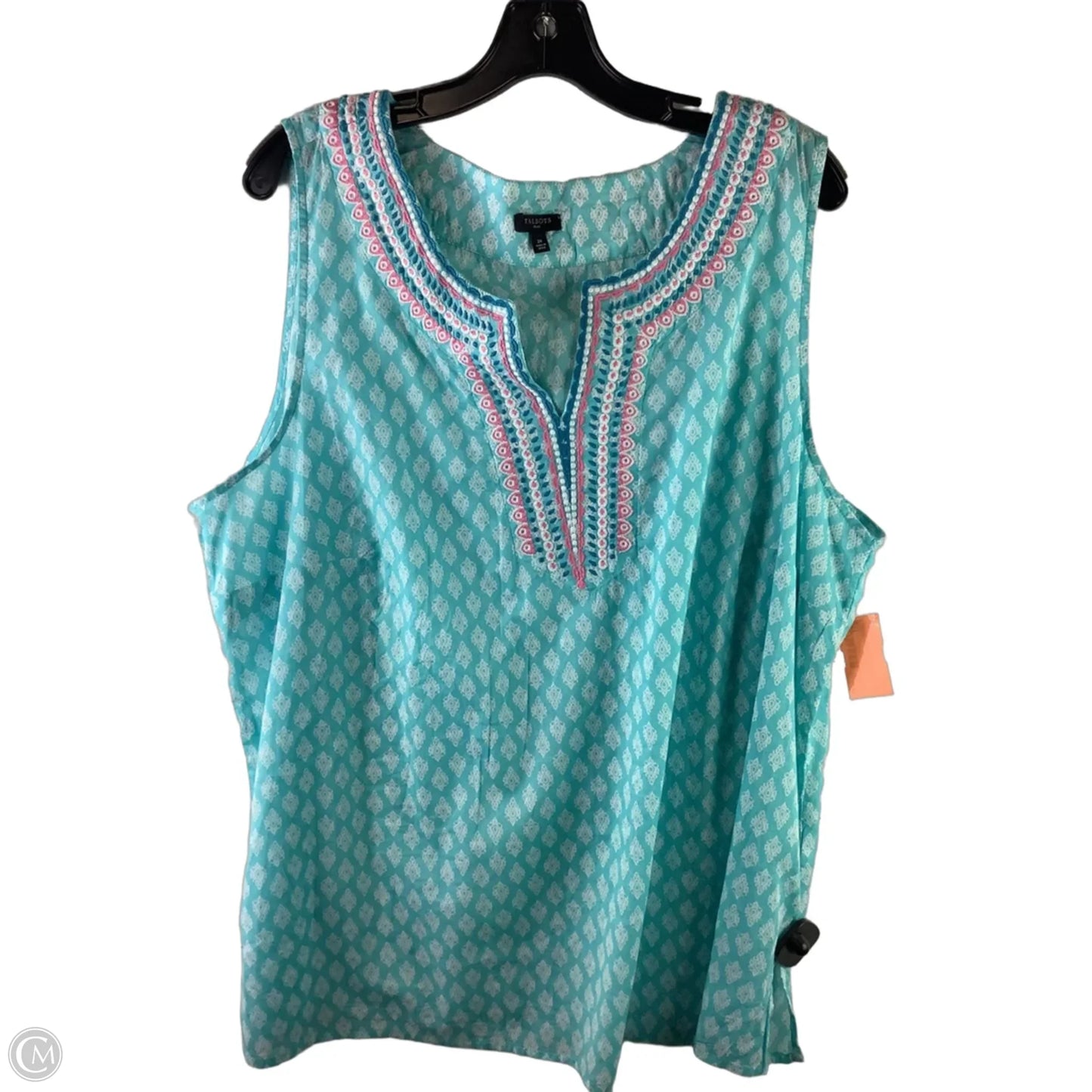 Top Sleeveless By Talbots In Blue, Size: 2x