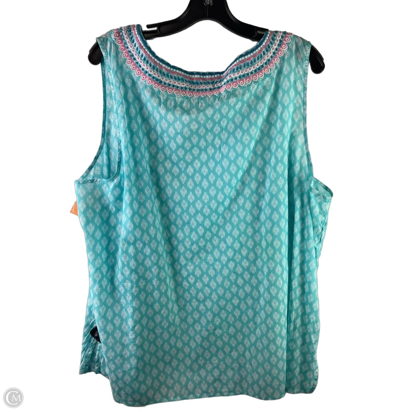 Top Sleeveless By Talbots In Blue, Size: 2x