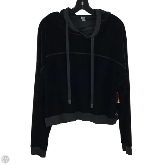 Athletic Sweatshirt Hoodie By Alo In Black, Size: L