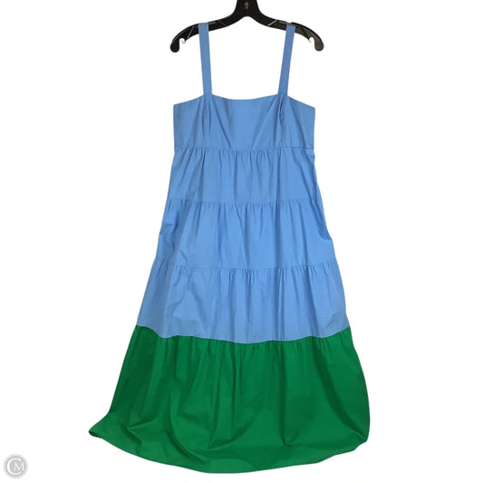 Dress Casual Midi By Cmc In Blue & Green, Size: Xl