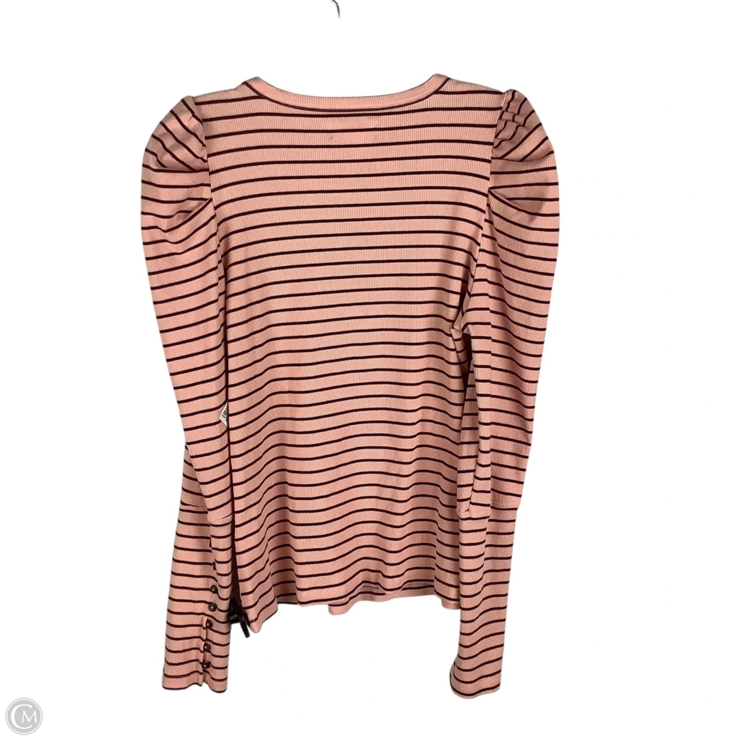 Top Long Sleeve By Maeve In Striped Pattern, Size: L