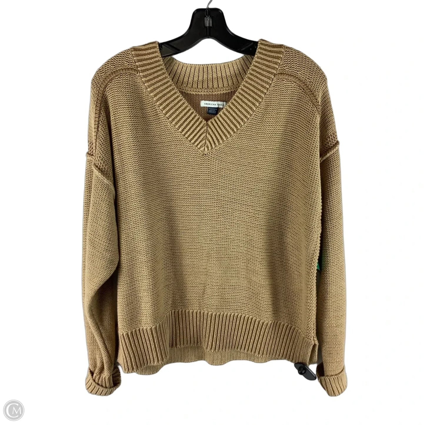 Sweater By American Eagle In Tan, Size: Xs (oversized)