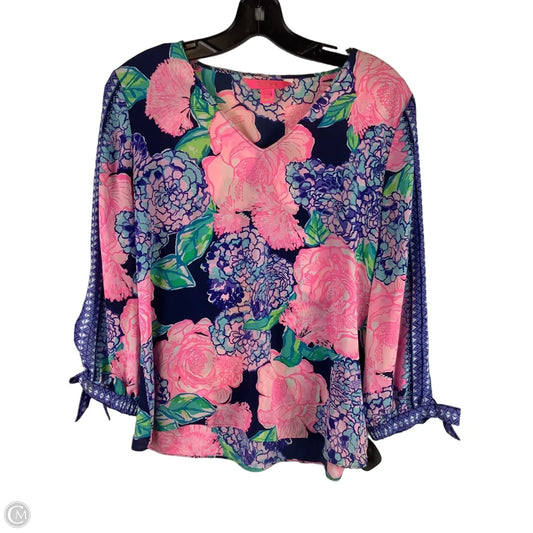 Top Long Sleeve Designer By Lilly Pulitzer In Pink, Size: S