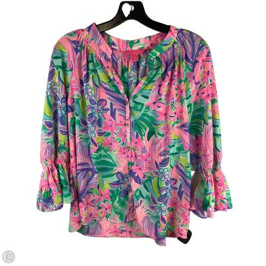 Top Long Sleeve Designer By Lilly Pulitzer In Multi-colored, Size: S