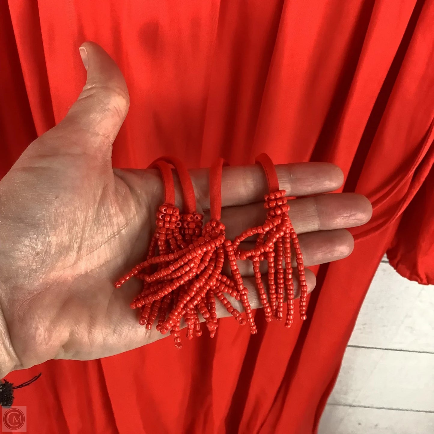 Dress Party Long By Farm Rio In Red, Size: M (AS IS)