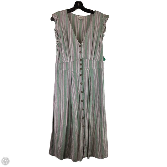 Dress Casual Maxi By Wonderly In Green & Pink, Size: Mp
