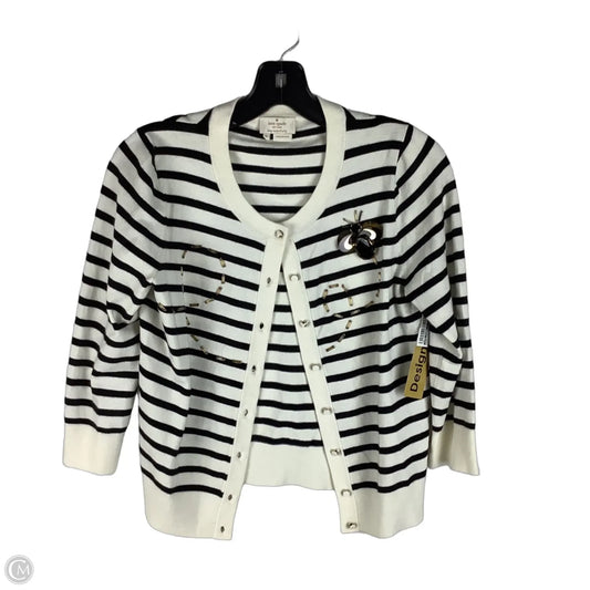 Cardigan Designer By Kate Spade In Striped Pattern, Size: S