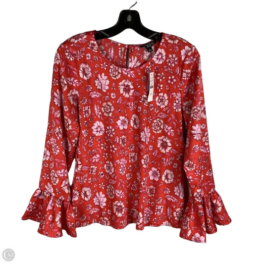 Top Long Sleeve By J. Crew In Pink & Red, Size: S