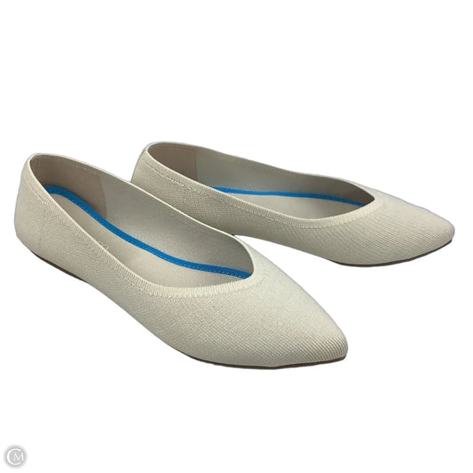 Shoes Flats By Clothes Mentor In Cream, Size: 9.5