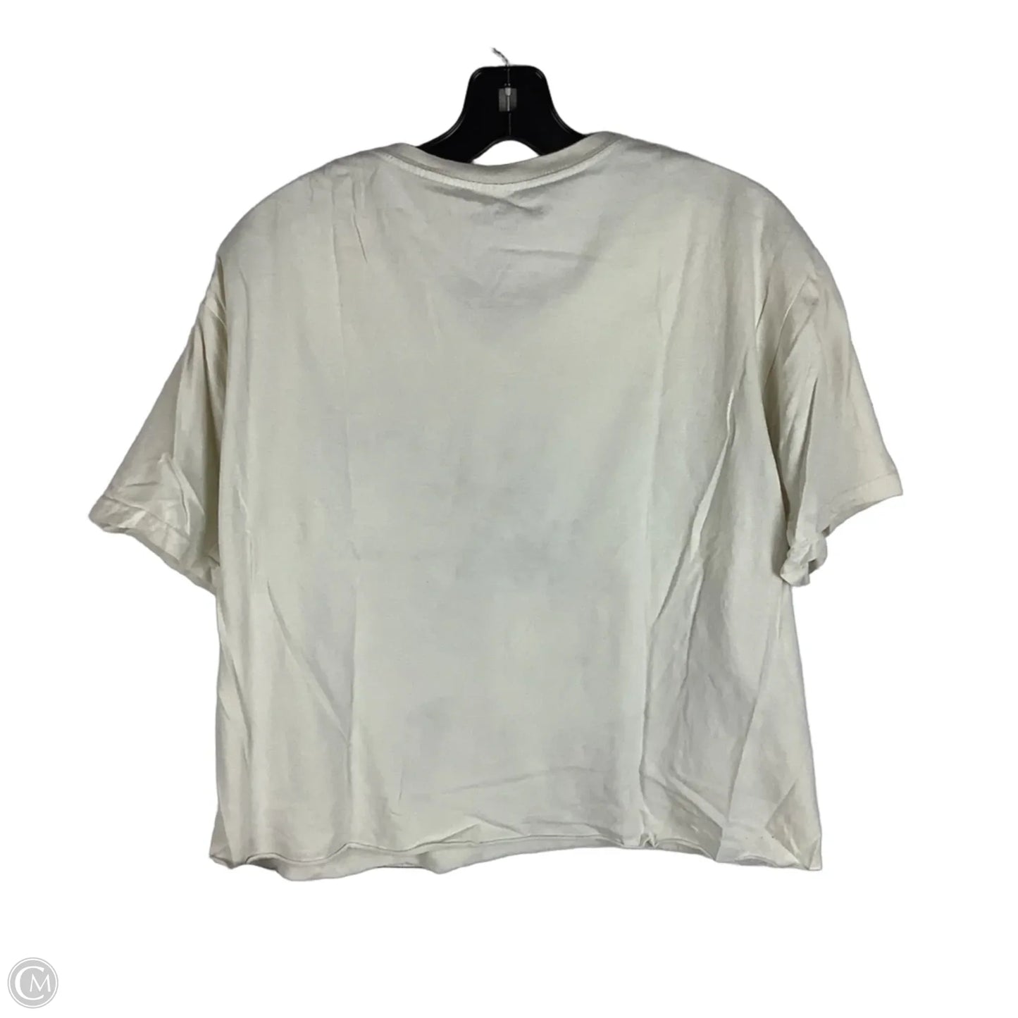 Top Short Sleeve By Clothes Mentor In Cream, Size: L