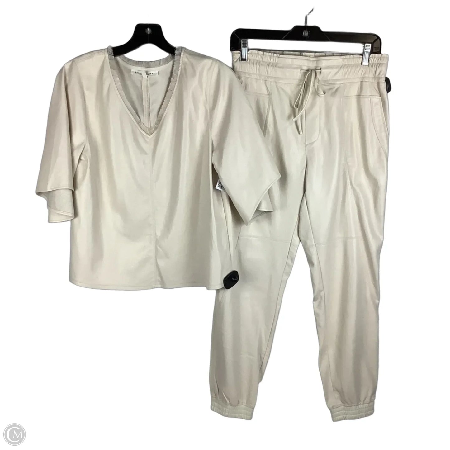 Pants Set 2pc By Cmc In Cream, Size: TOP M/ BOTTOM S