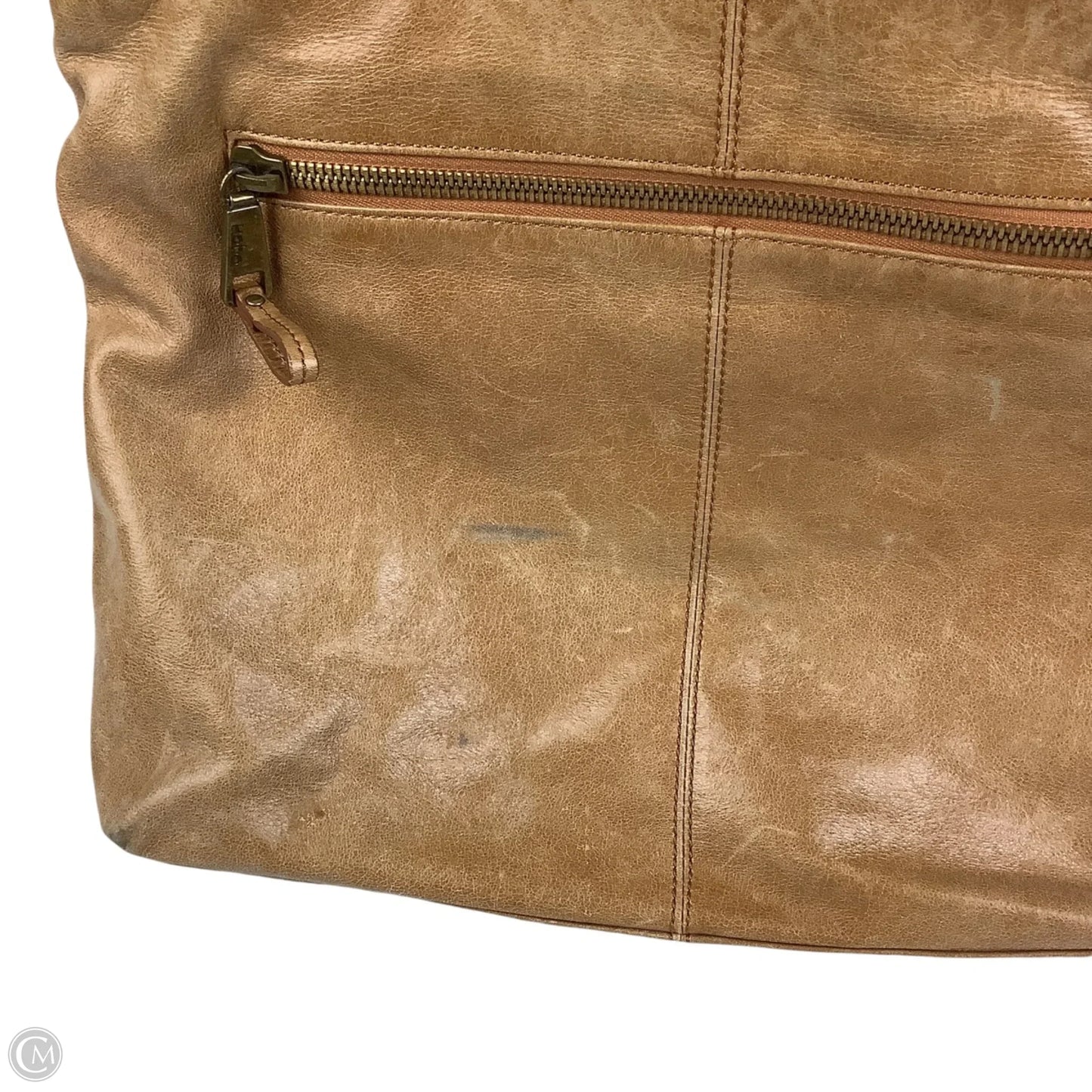 Handbag Leather By Hobo Intl, Size: Medium