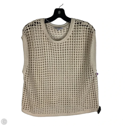 Top Short Sleeve By Steve Madden In Cream, Size: L