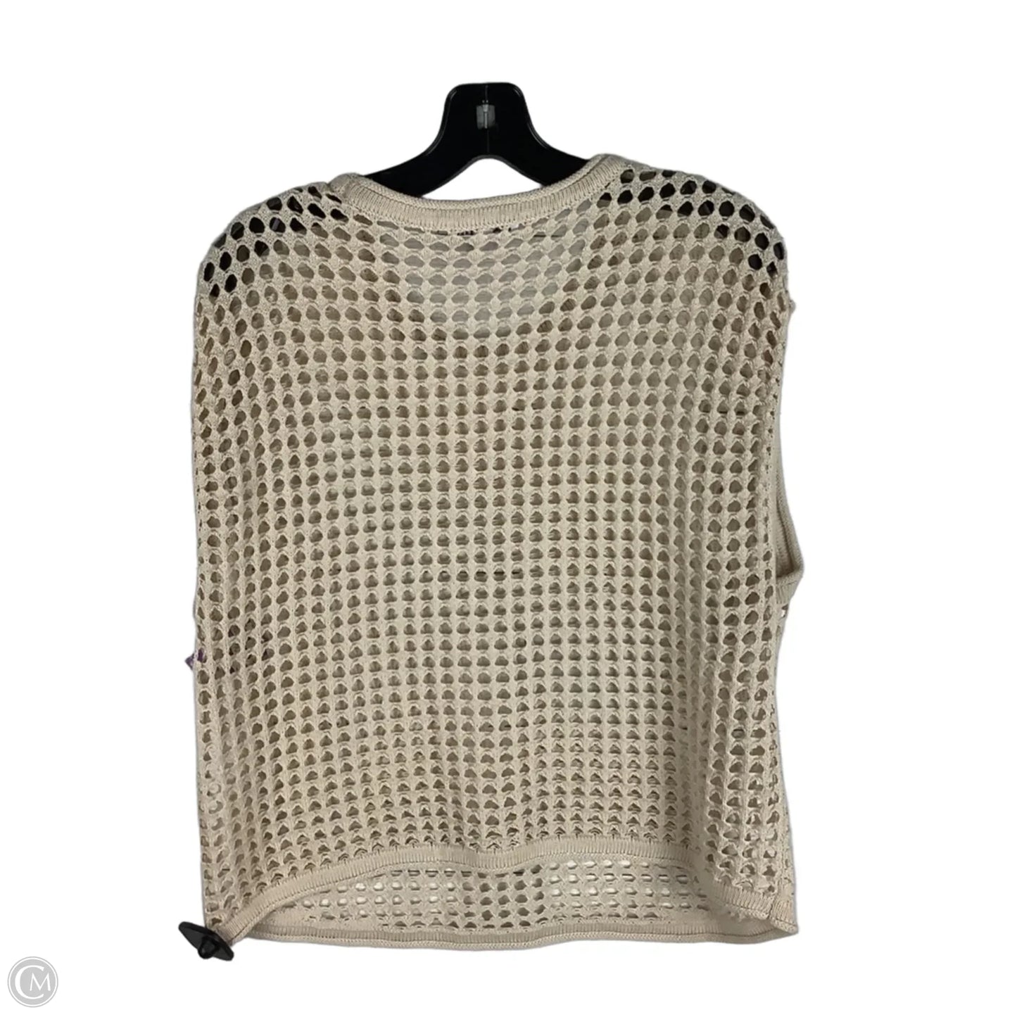 Top Short Sleeve By Steve Madden In Cream, Size: L