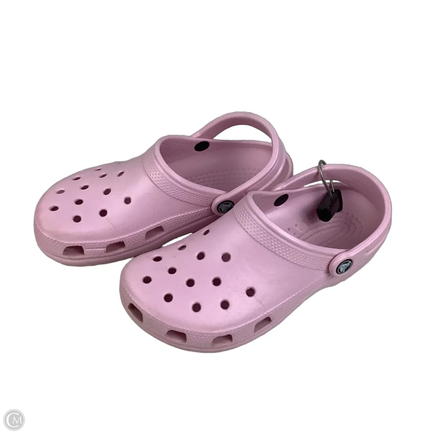 Sandals Flats By Crocs In Pink, Size: 8