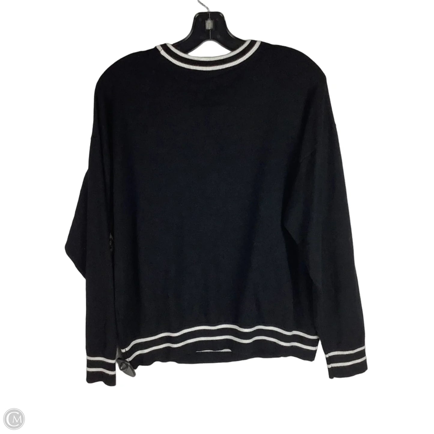 Sweater Designer By Karl Lagerfeld In Black, Size: L