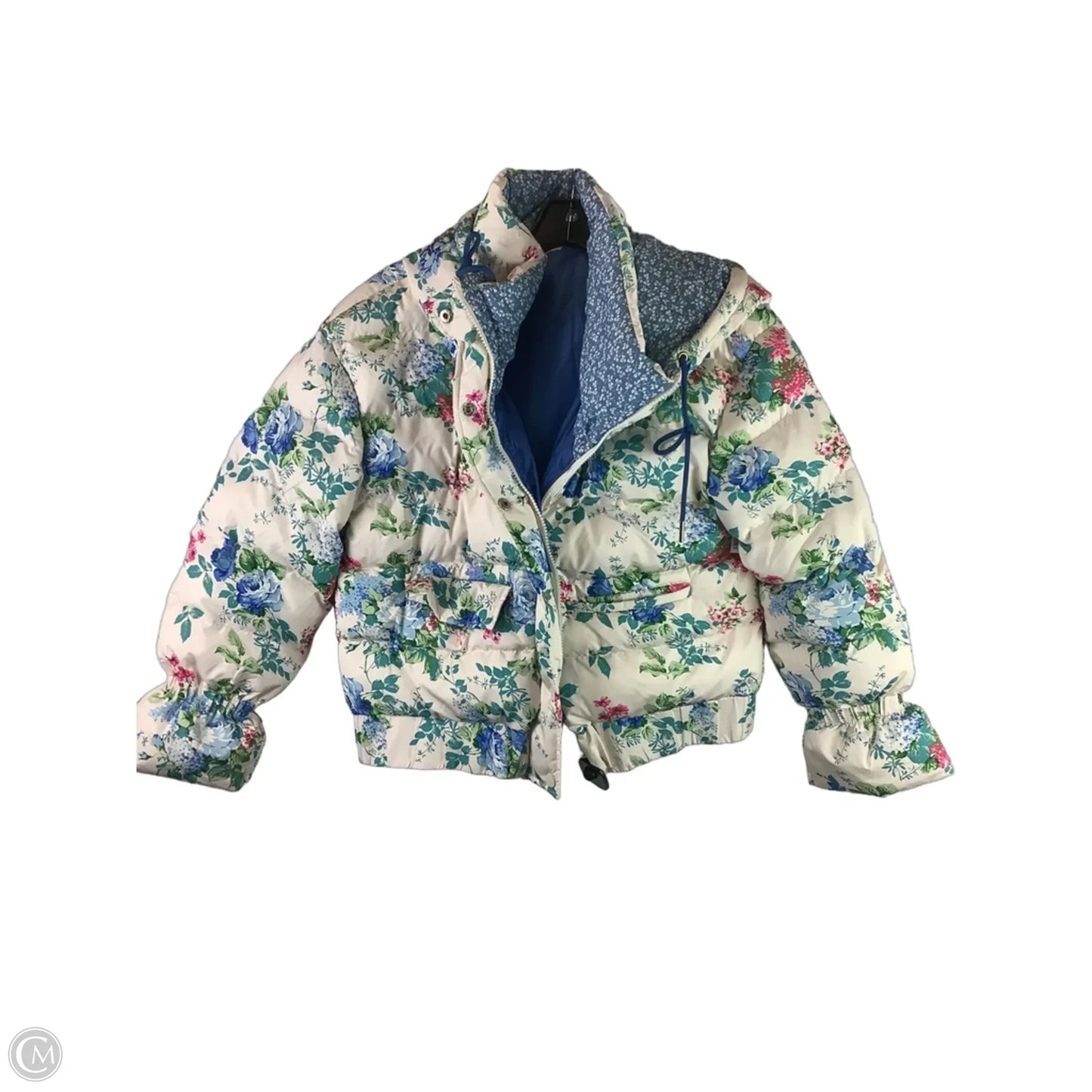 Jacket Puffer & Quilted By Tcec In Floral Print, Size: M