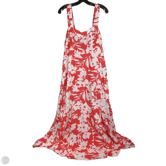 Dress Casual Maxi By Vince Camuto In Coral, Size: L