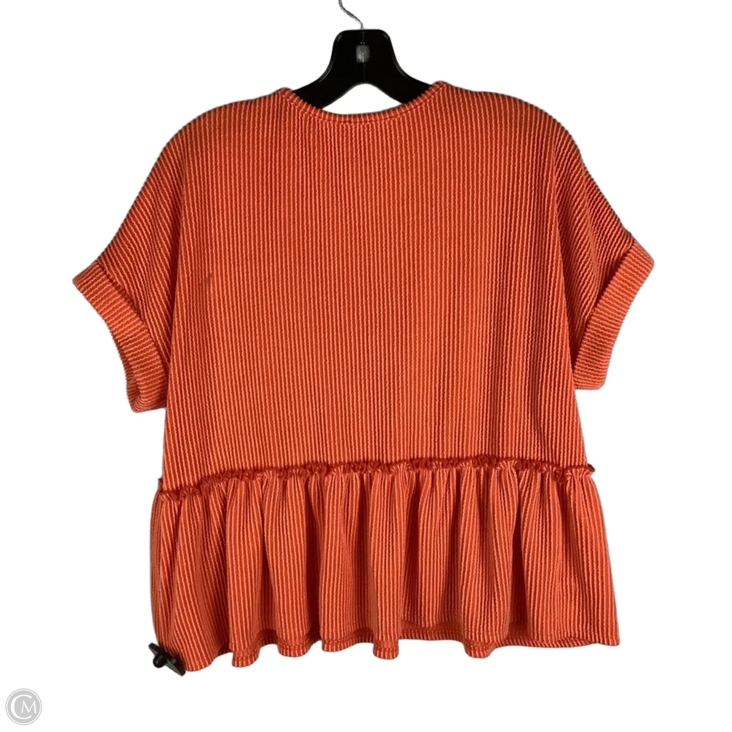 Top Short Sleeve By Jolie In Orange, Size: L
