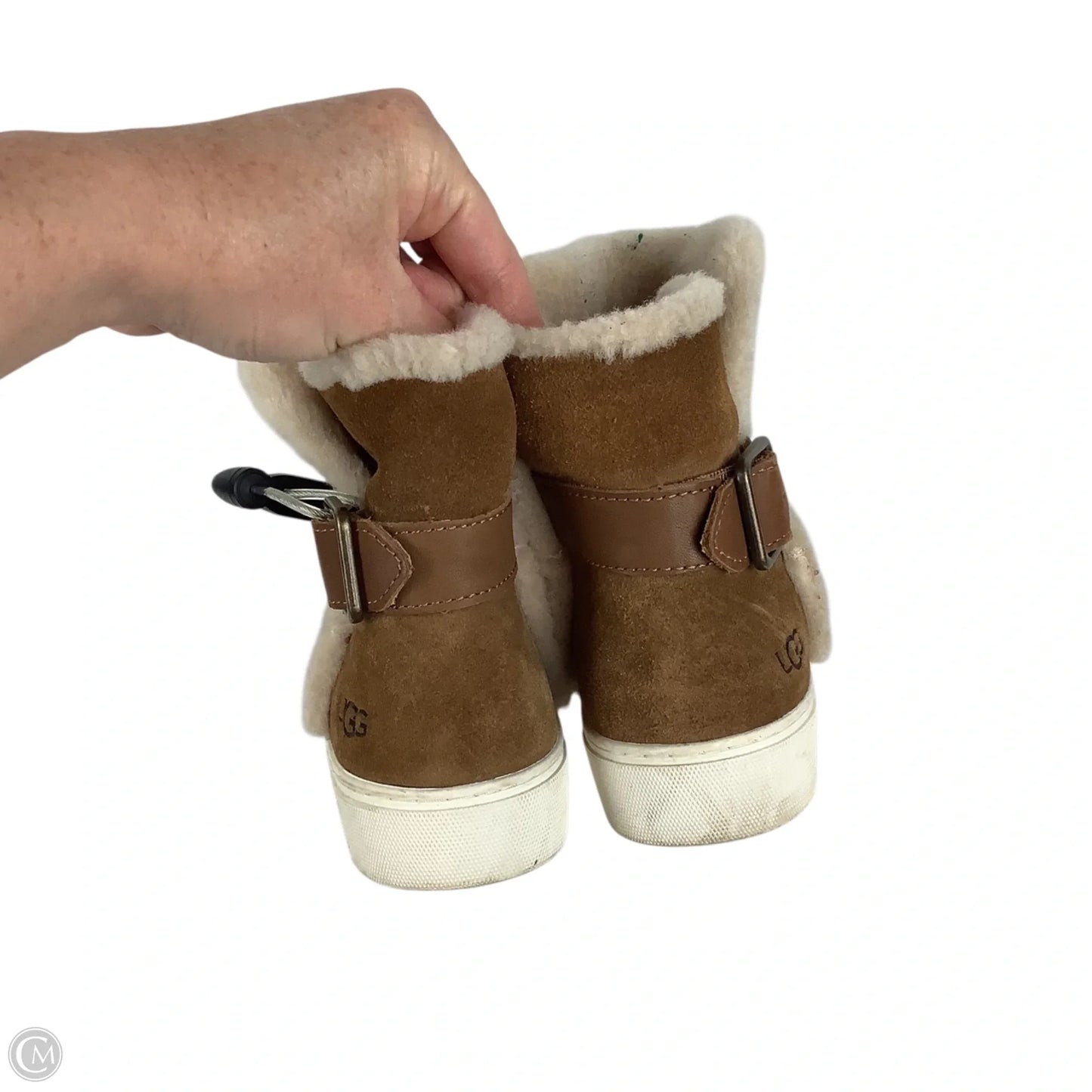 Boots Designer By Ugg In Brown, Size: 7