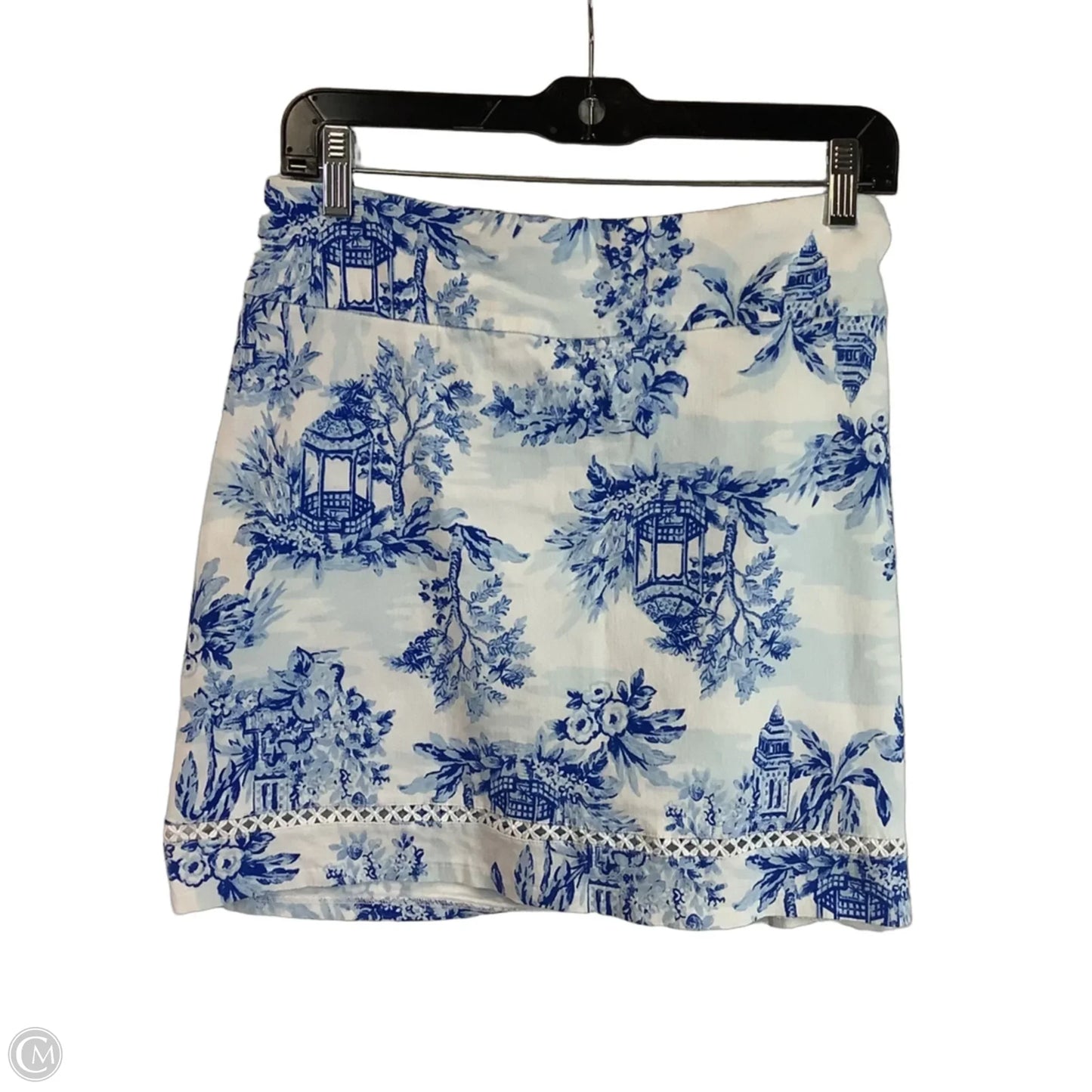 Skirt Mini & Short By Crown And Ivy In Blue & White, Size: 14