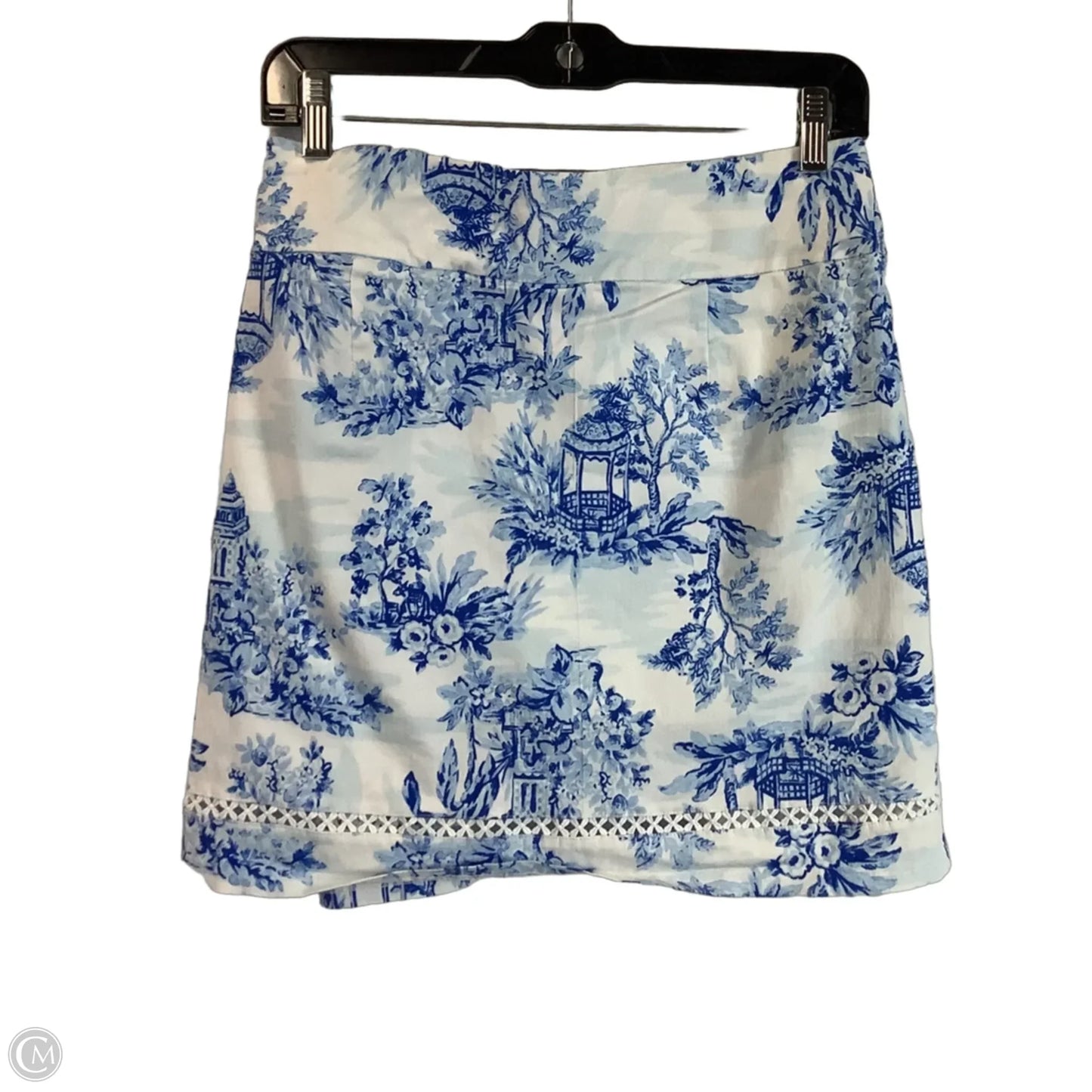 Skirt Mini & Short By Crown And Ivy In Blue & White, Size: 14