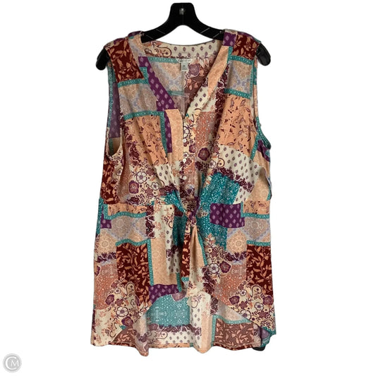 Top Sleeveless By Cato In Multi-colored, Size: Xl