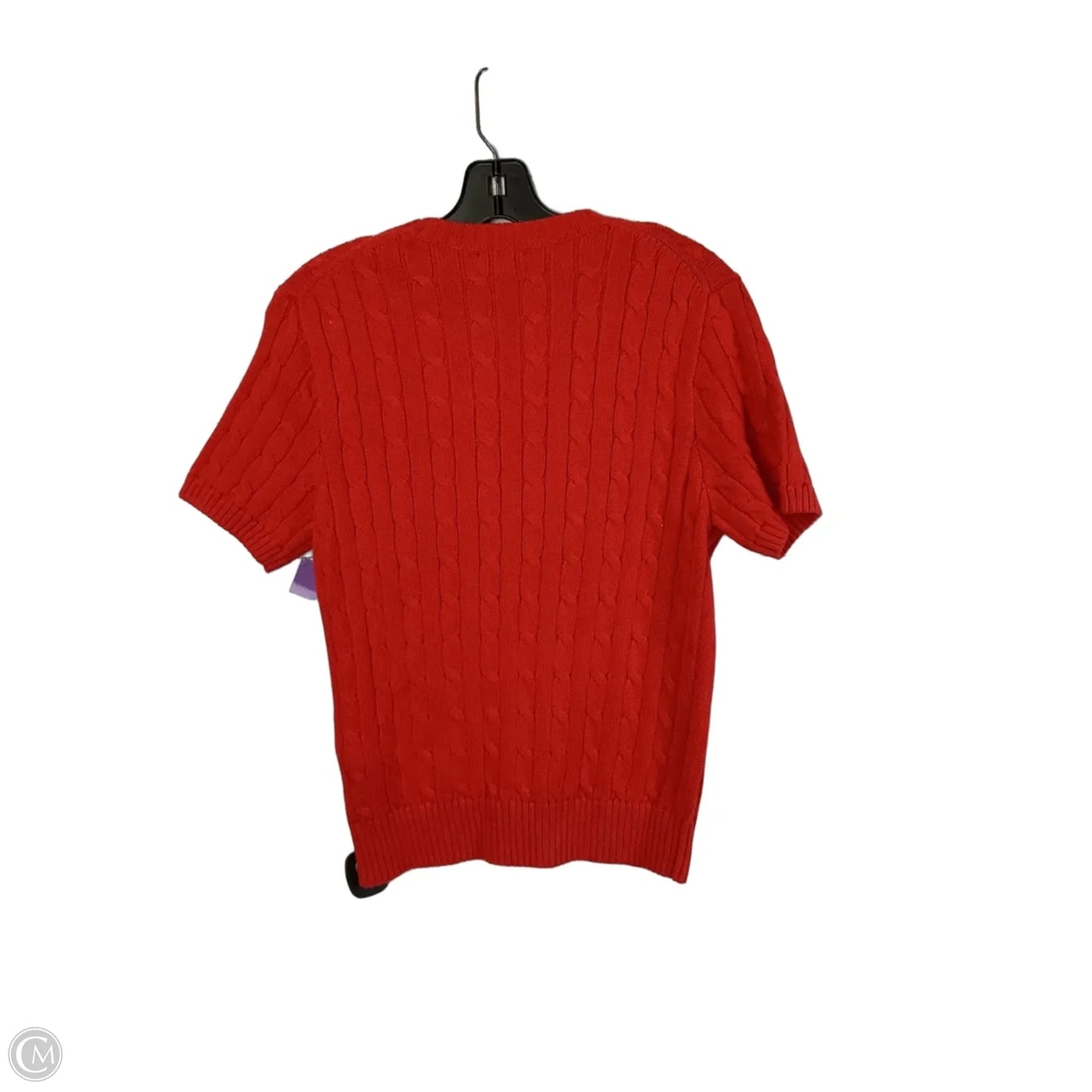 Sweater Short Sleeve By Polo Ralph Lauren In Red, Size: L