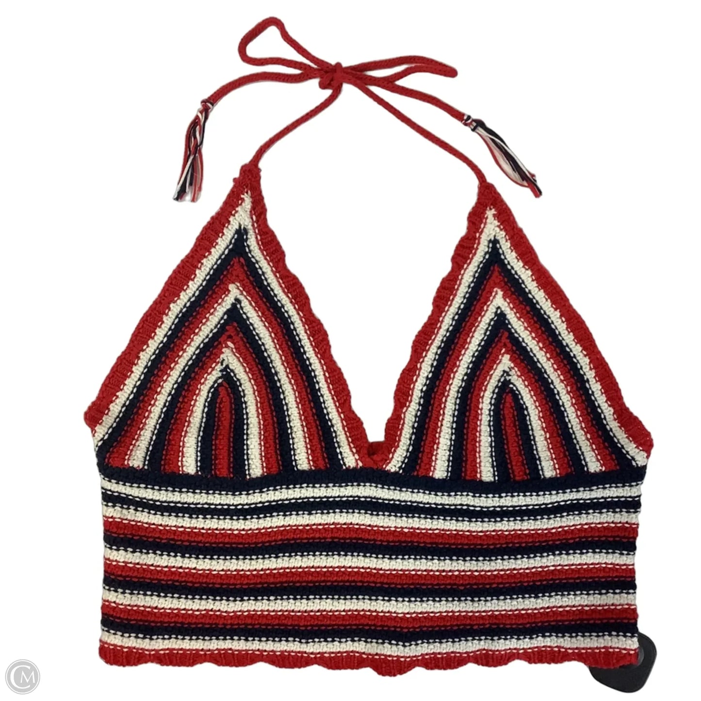 Top Sleeveless By Moon And Madison In Blue & Red & White, Size: Xl