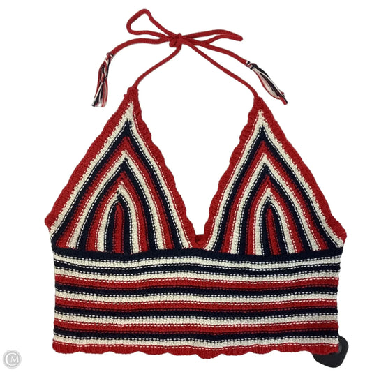Top Sleeveless By Moon And Madison In Blue & Red & White, Size: Xl
