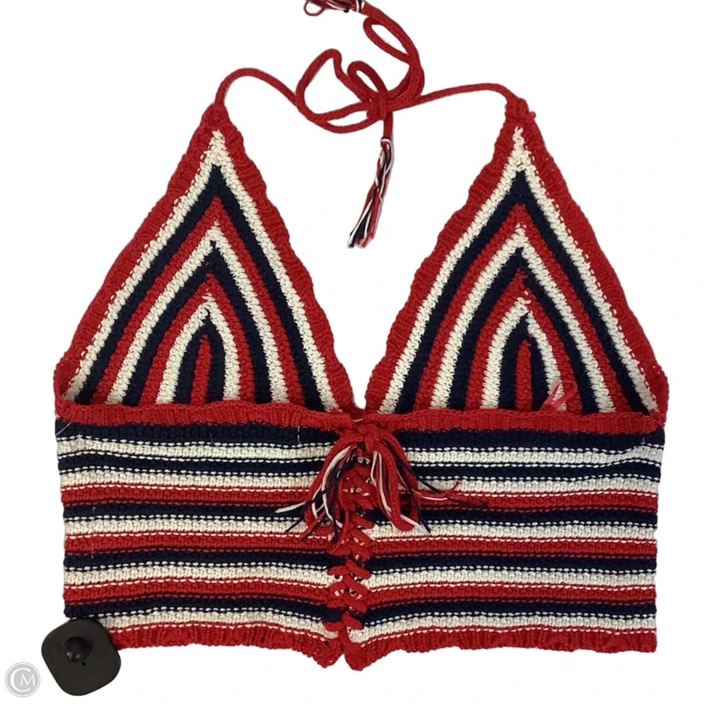 Top Sleeveless By Moon And Madison In Blue & Red & White, Size: Xl