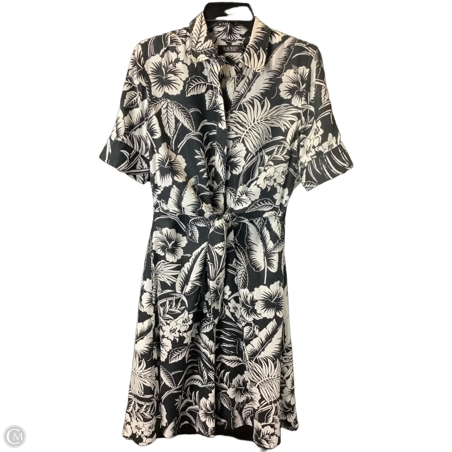 Dress Casual Short By Lauren By Ralph Lauren In Black & White, Size: 4