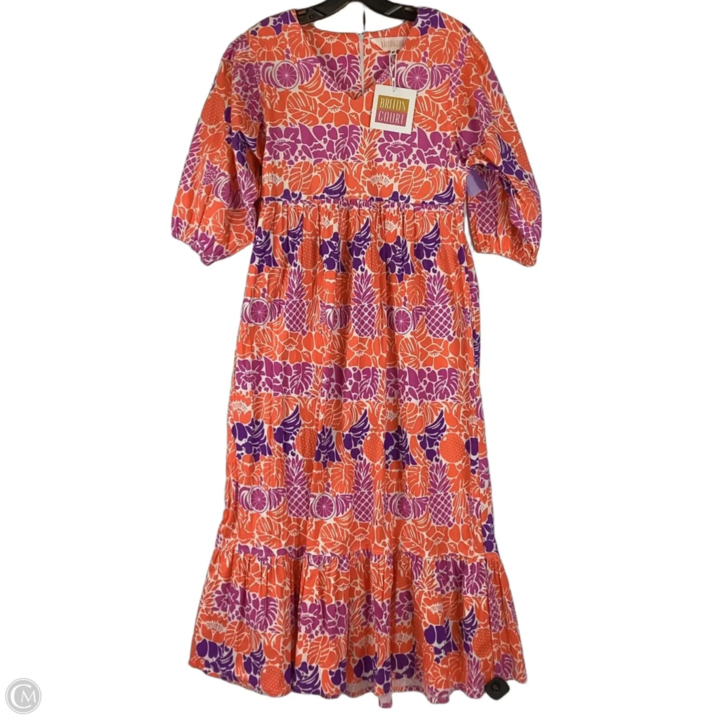 Dress Party Long By Cmc In Orange & Purple, Size: M