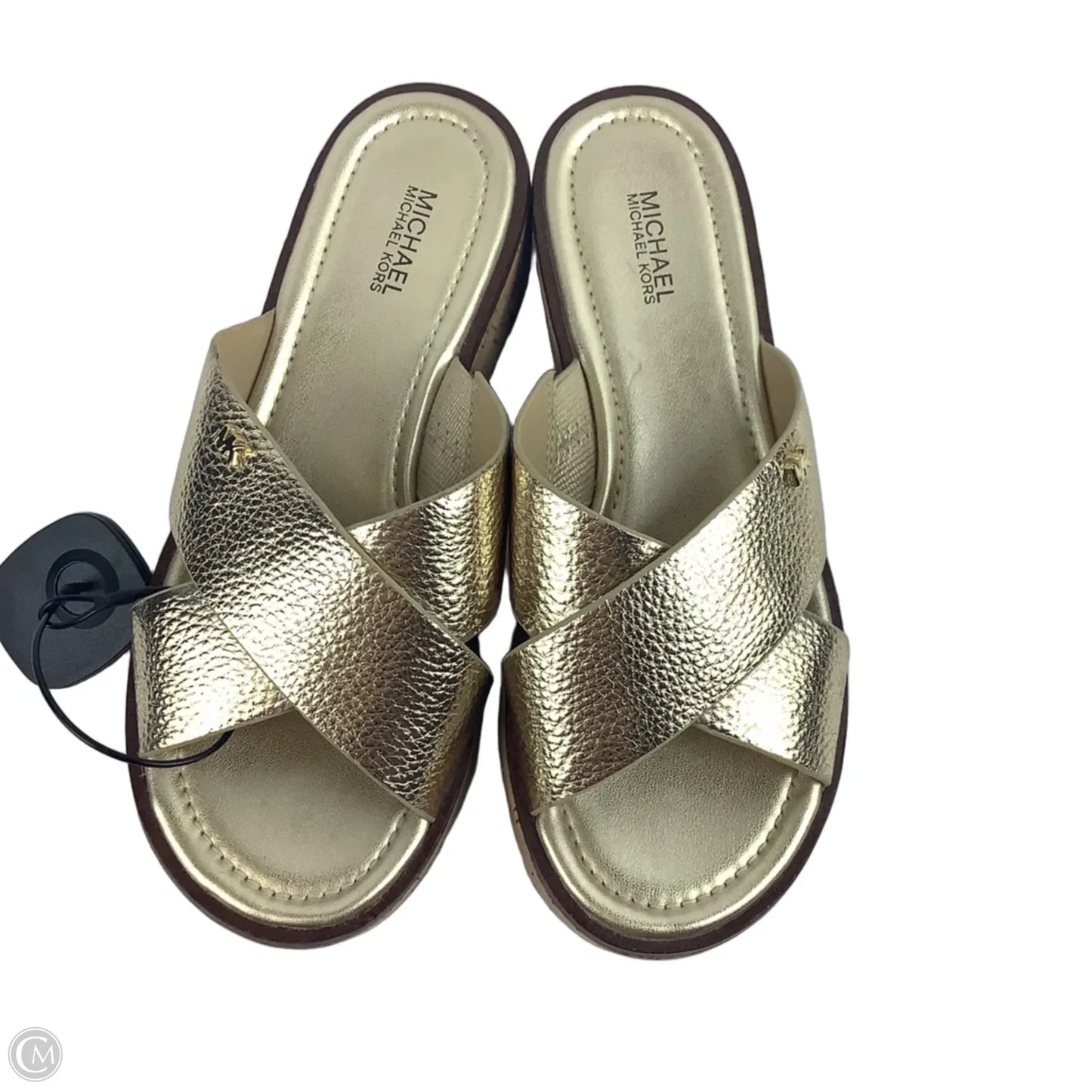 Sandals Flats By Michael By Michael Kors In Gold, Size: 7