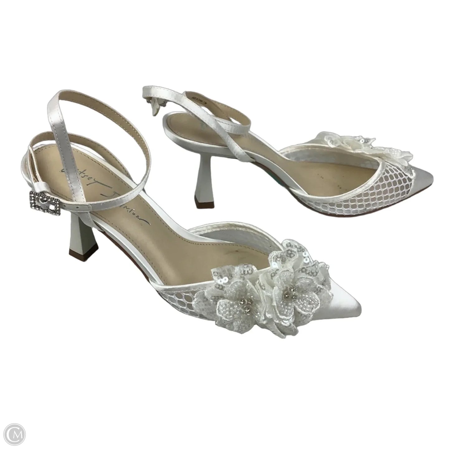 Shoes Heels Stiletto By Betsey Johnson In White, Size: 7.5