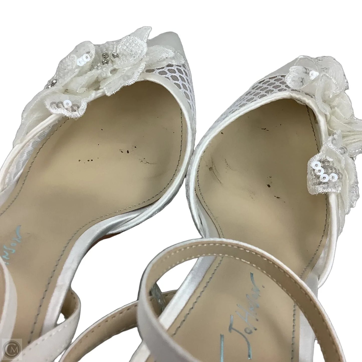 Shoes Heels Stiletto By Betsey Johnson In White, Size: 7.5