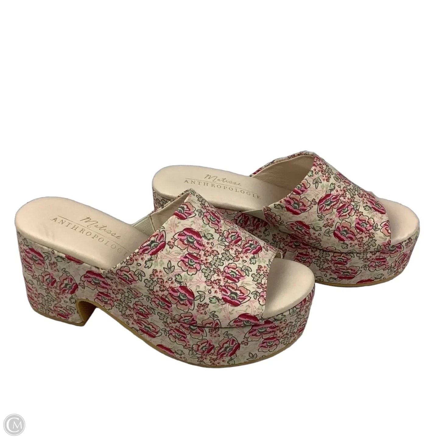 Sandals Heels Block By Matisse In Floral Print, Size: 7
