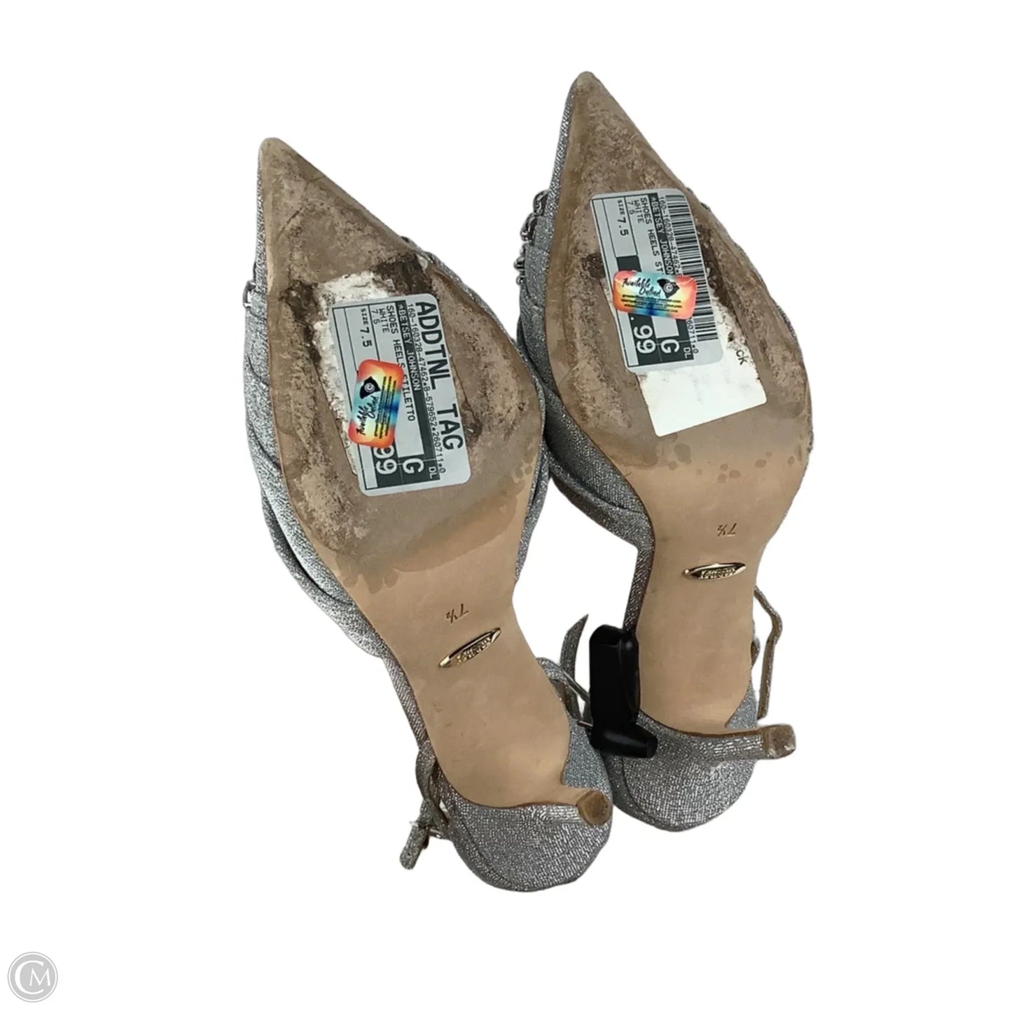 Shoes Heels Stiletto By Badgley Mischka In Silver, Size: 7.5