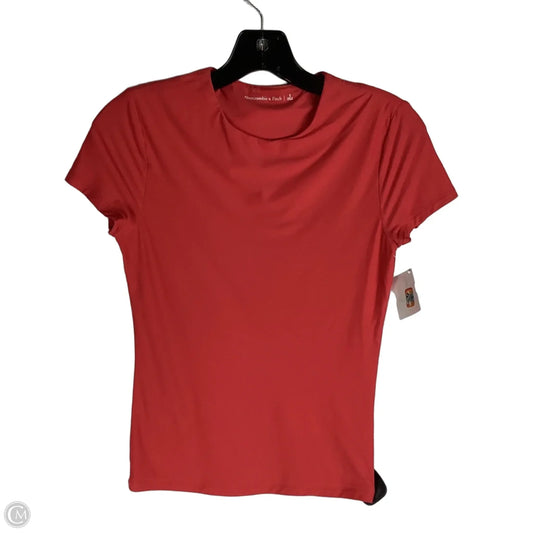 Top Short Sleeve By Abercrombie And Fitch In Red, Size: S