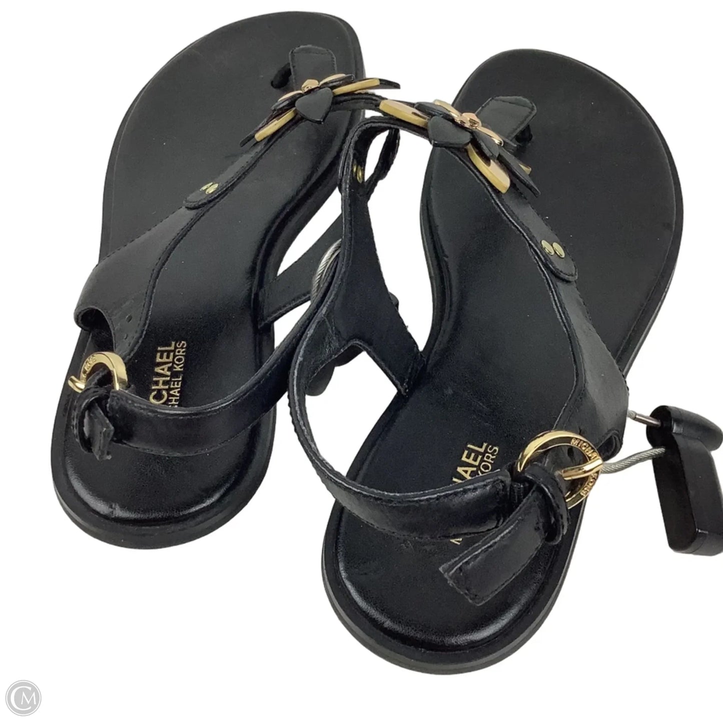 Sandals Flats By Michael By Michael Kors In Black, Size: 8