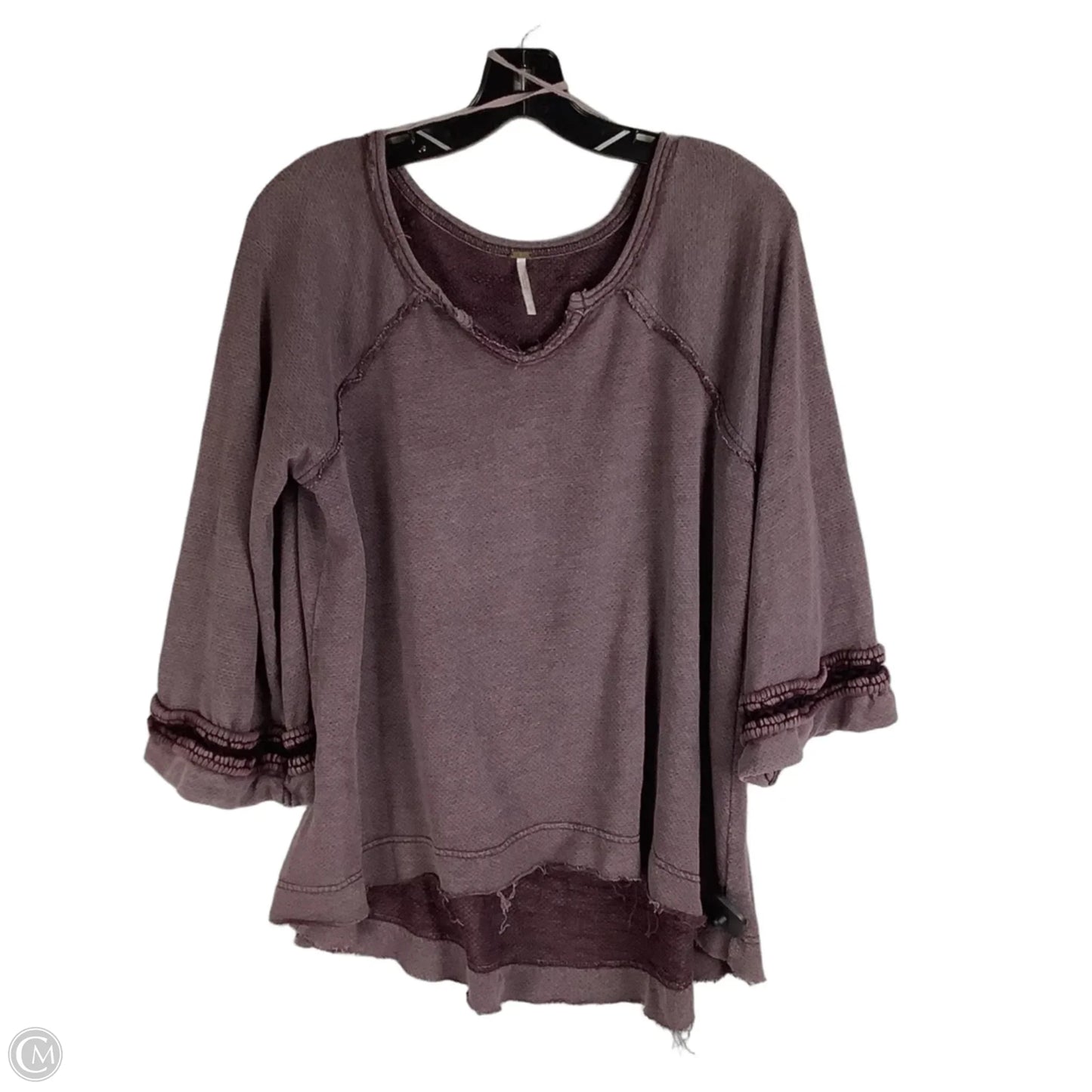 Top Short Sleeve By Free People In Purple, Size: Xs