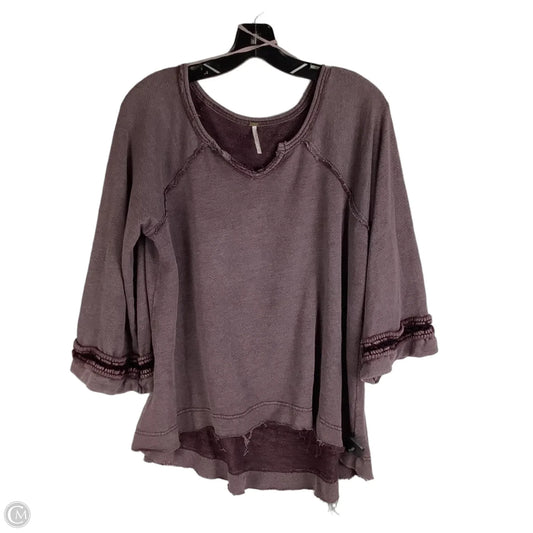 Top Short Sleeve By Free People In Purple, Size: Xs