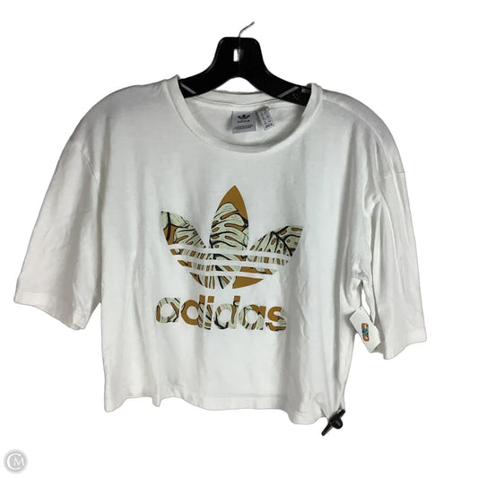 Top Short Sleeve By Adidas In White, Size: S